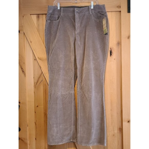 Sonoma Pants - New Sonoma Gray Velvet Pant Women Size 16 36x32  Original Fit Bootcut Stretch